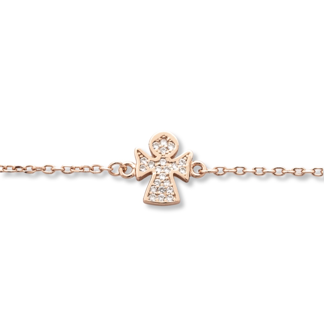 Rose Silver Angel Bracelet