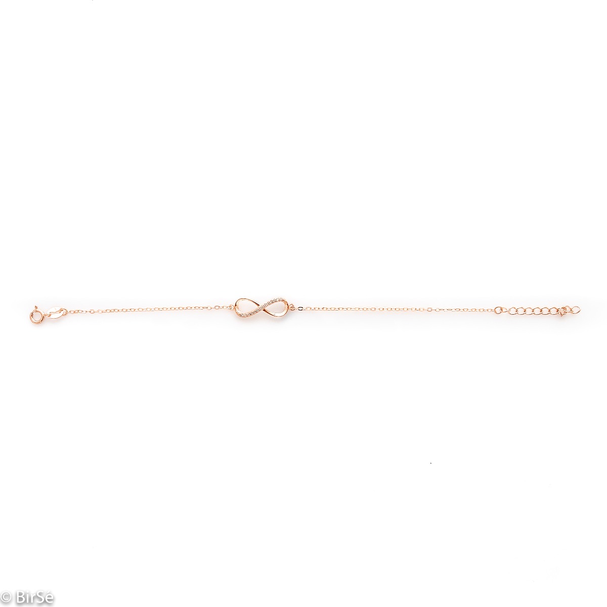 Rose Silver Infinity Bracelet 