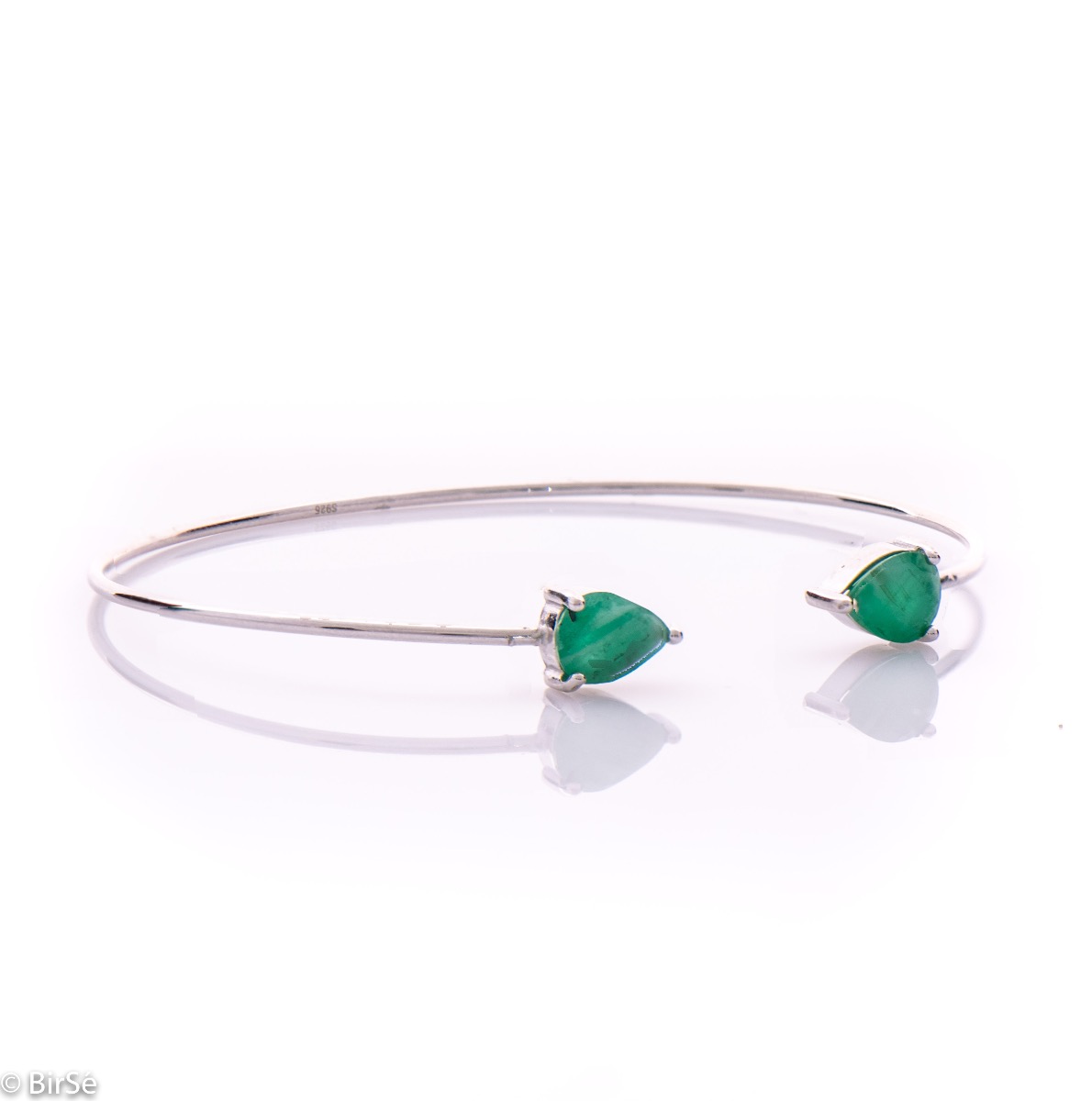 SIlver Bracelet with Emerald