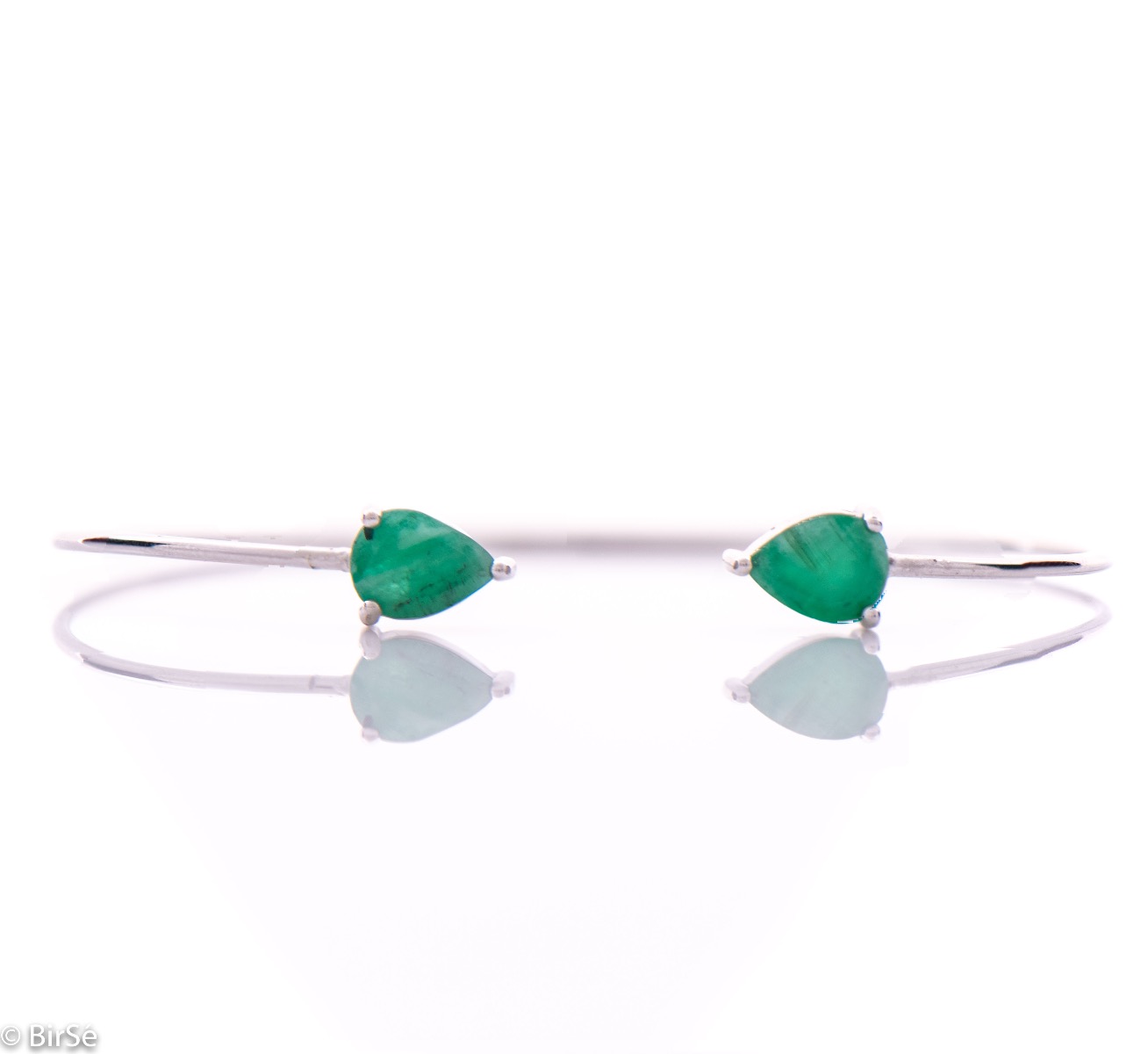 SIlver Bracelet with Emerald