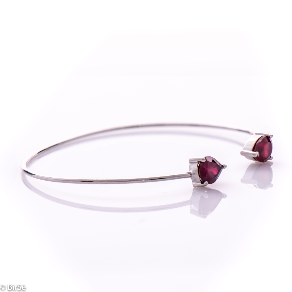 Silver Bracelet with Ruby