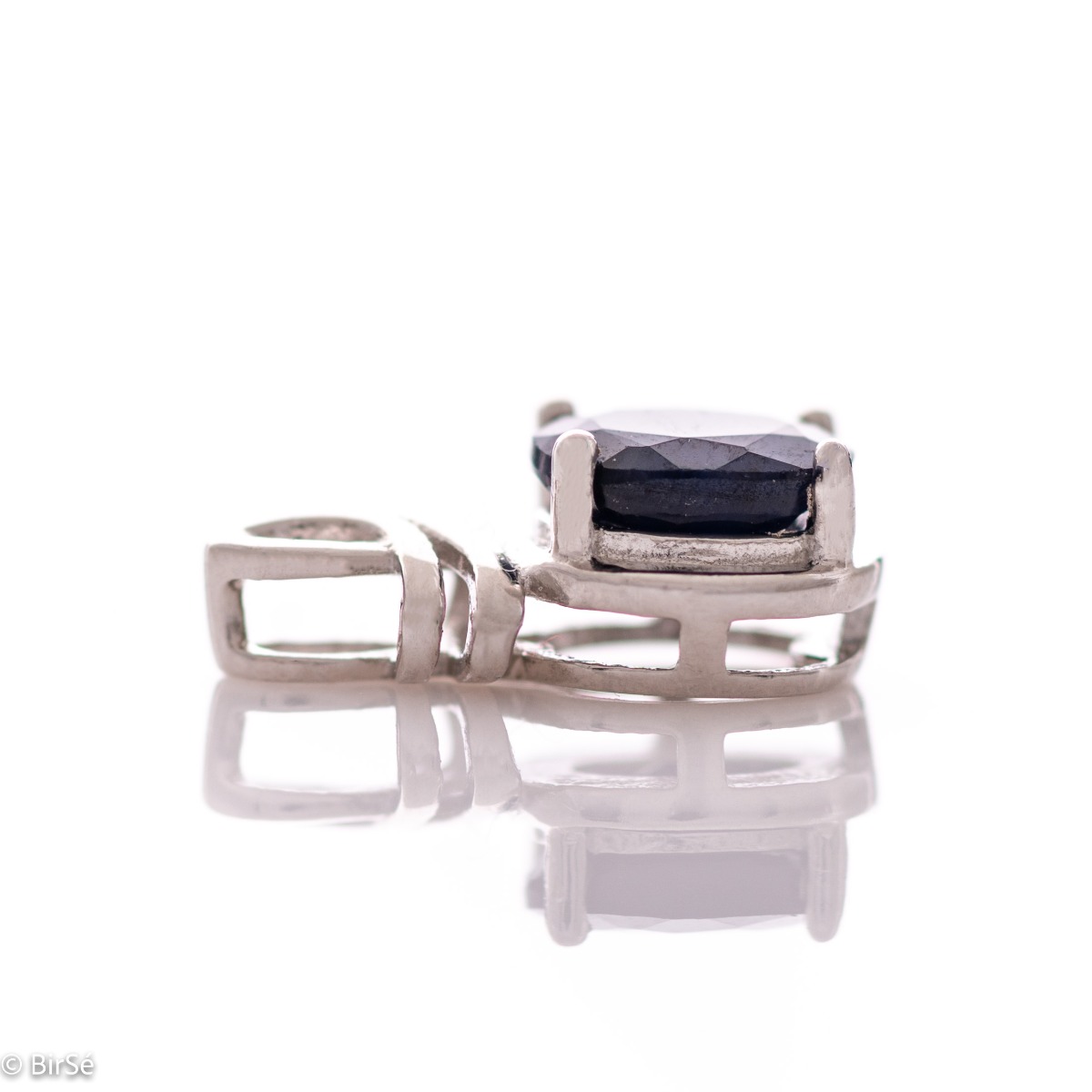 Silver pendant - Natural Sapphire 1,00 ct.