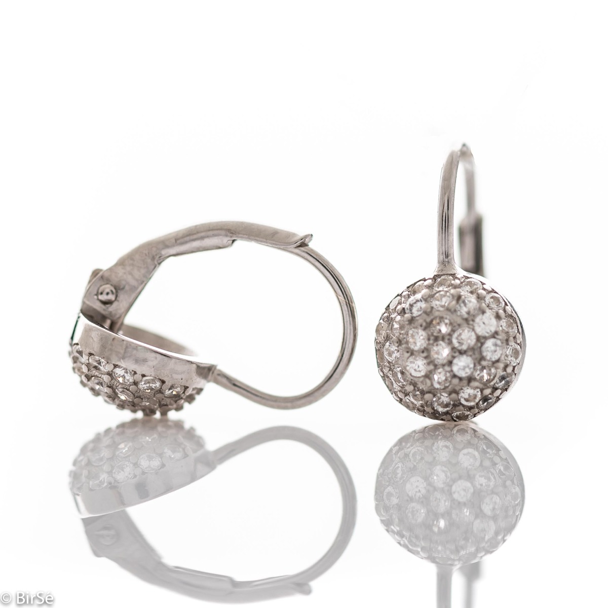 Silver earrings - Zircons