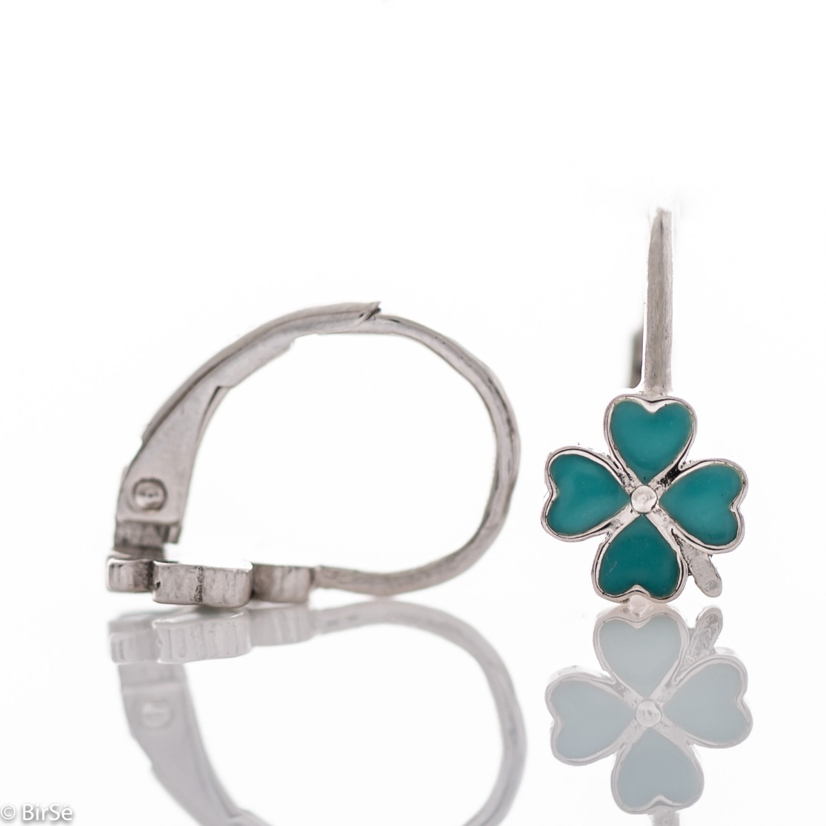 Silver earrings - Clover