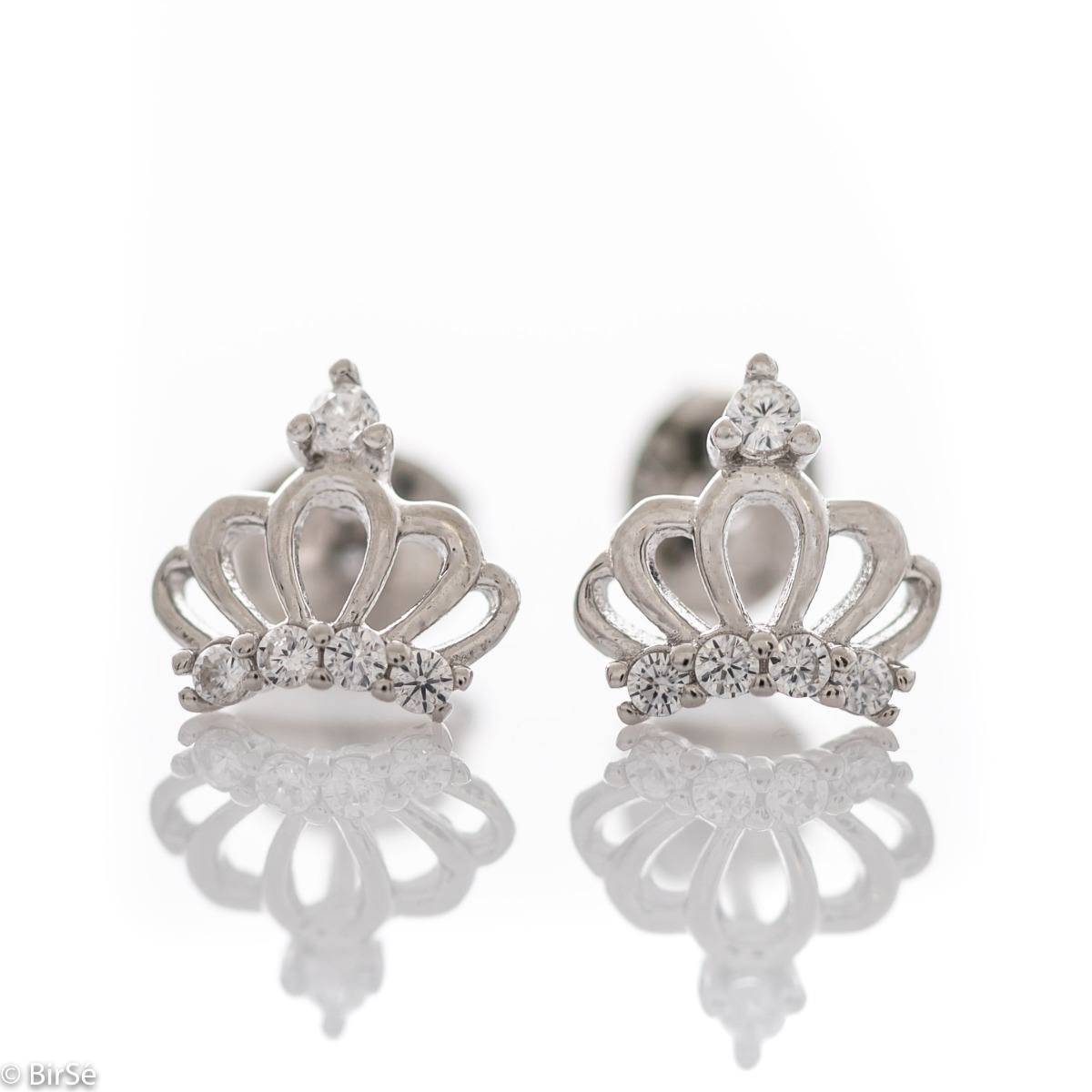 Silver earrings - Royal Crown