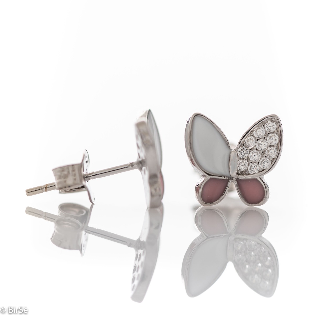 Silver earrings - Butterflies