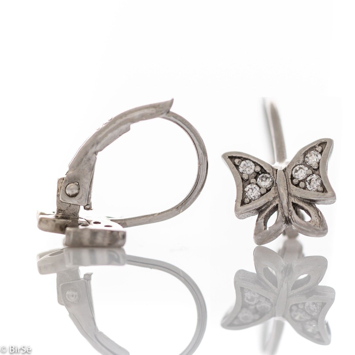 Silver earrings - Butterflies