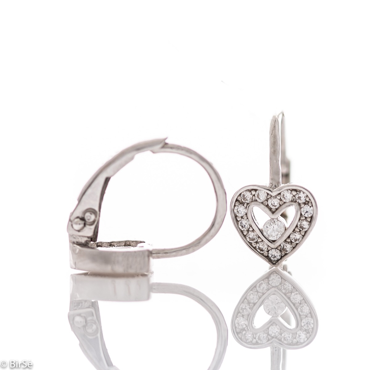 Silver earrings - Heart