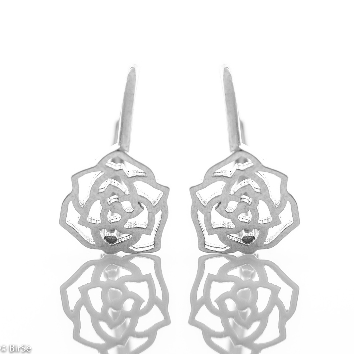 Silver earrings - Roses