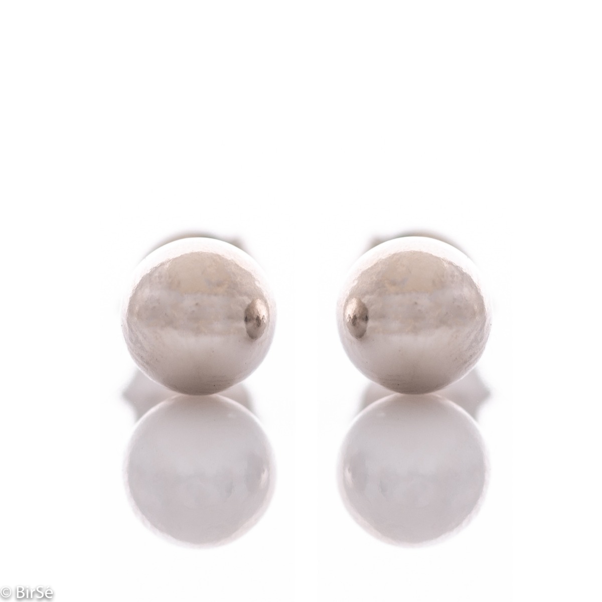 Silver Ball Earrings 0,5 cm Diameter