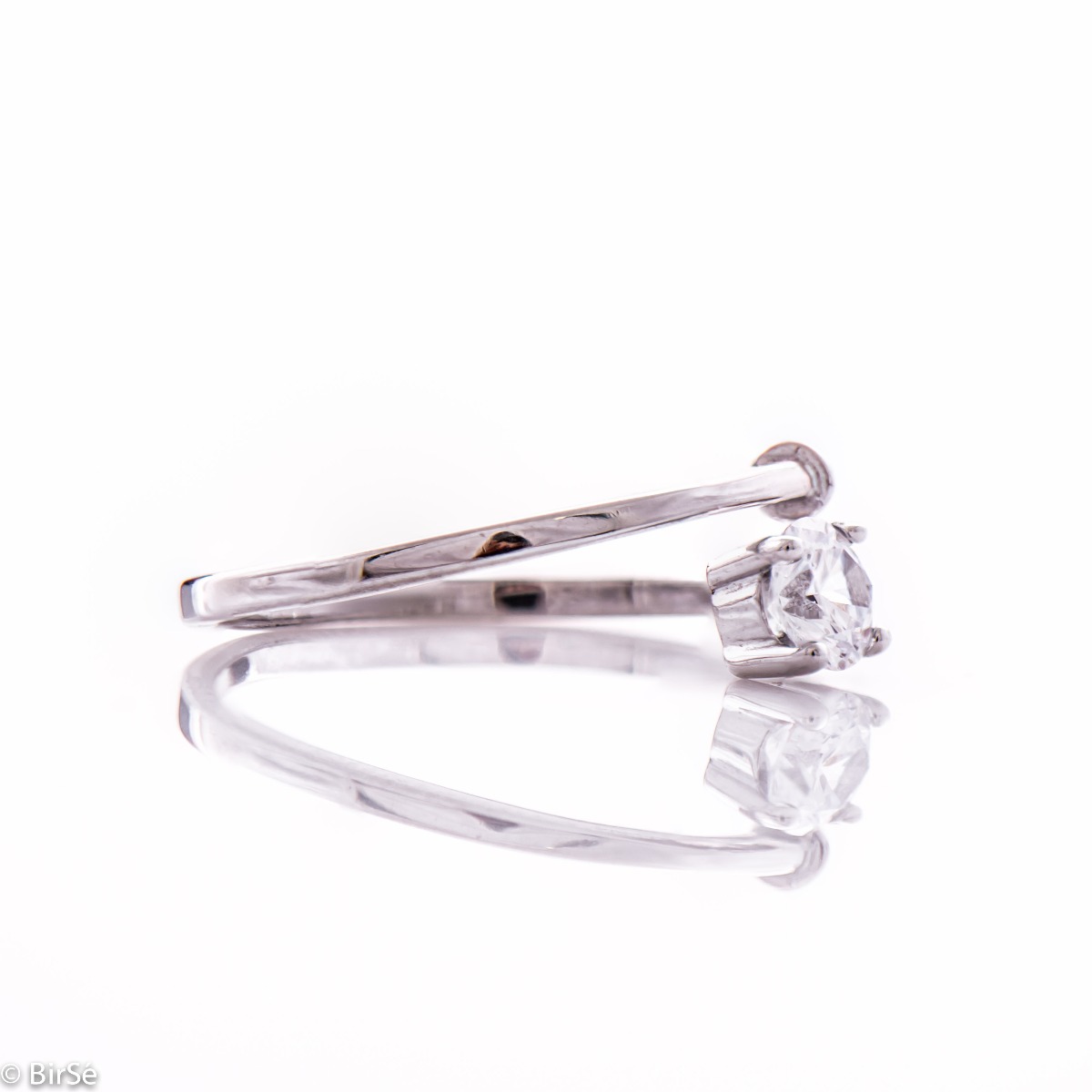 Silver Ring with Zirconia