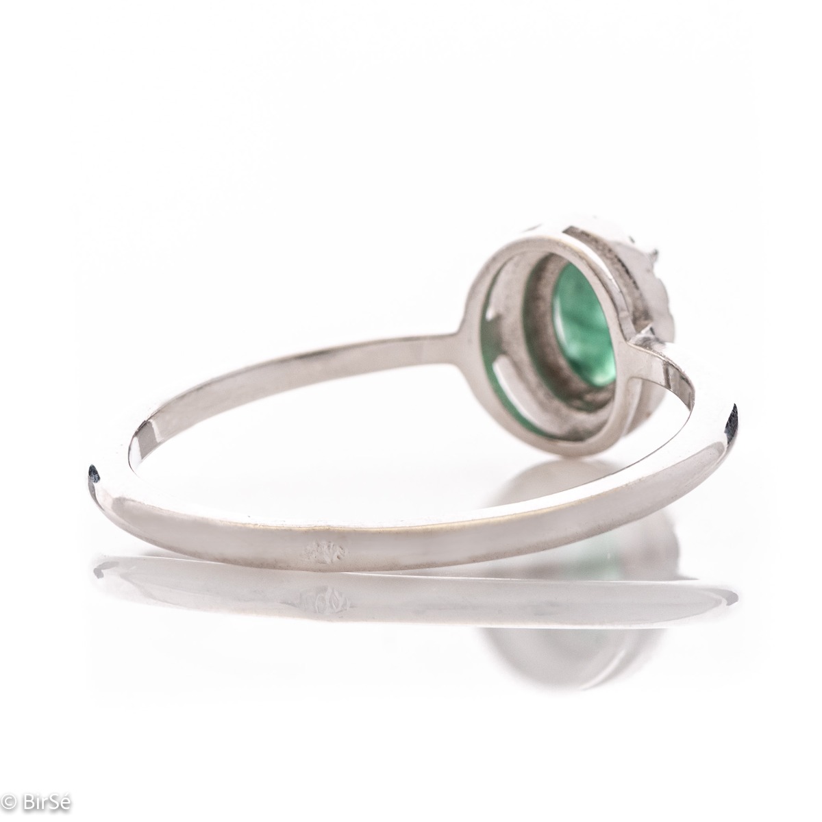 Silver Ring - Natural Emerald 0,52 ct.