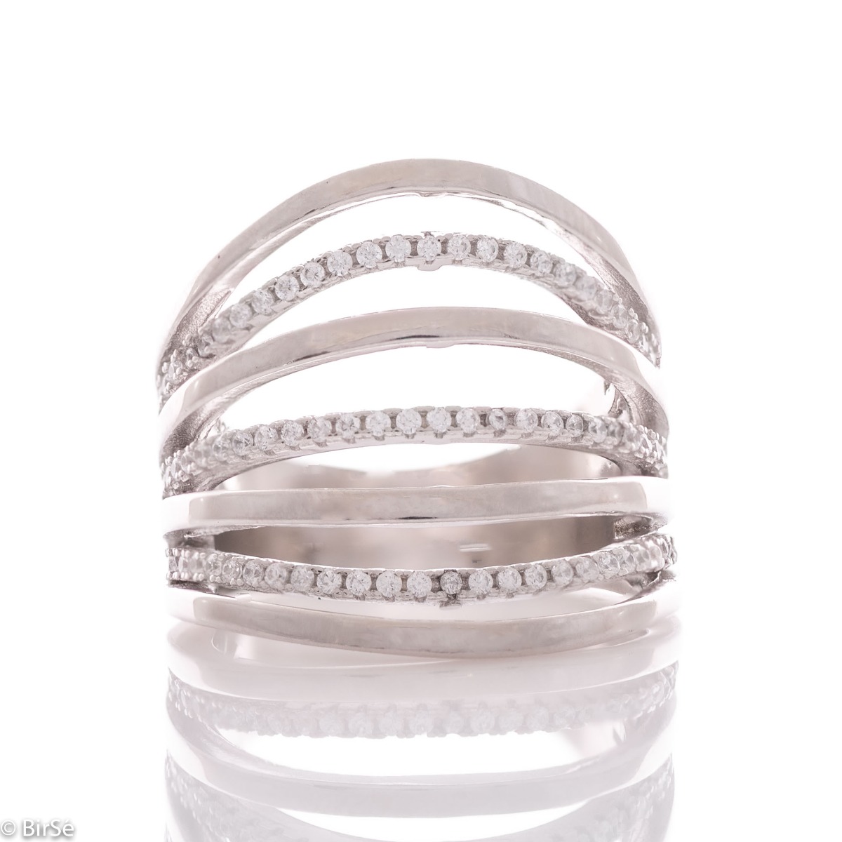 Silver Ring with Zirconia