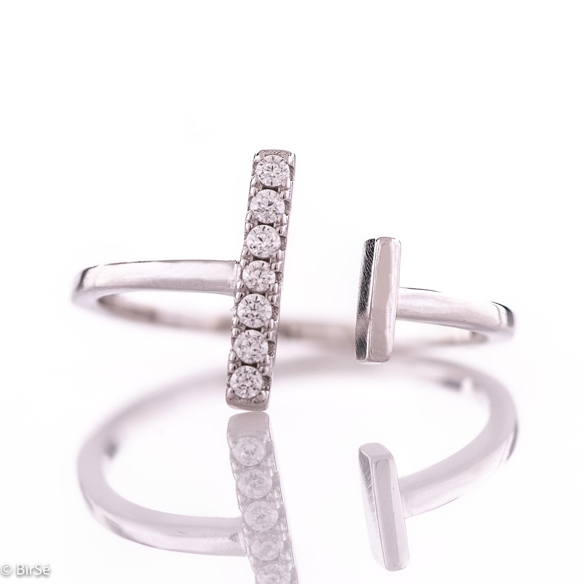 Silver T Letter Ring 