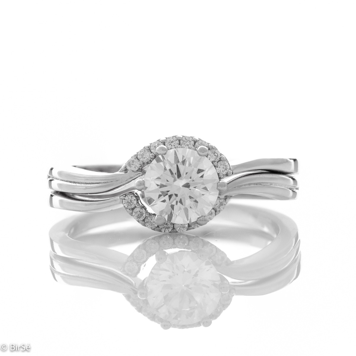 Silver Solitaire Ring