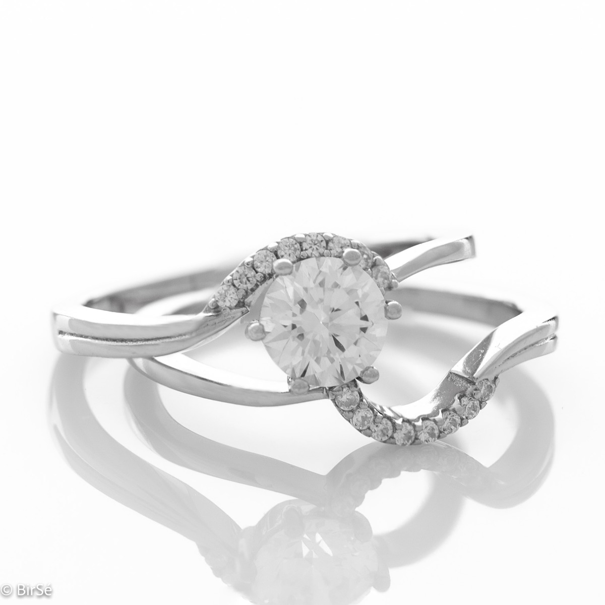 Silver Solitaire Ring