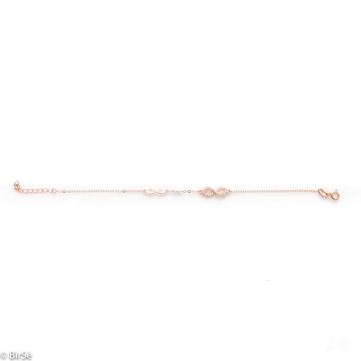 Rose Silver Infinity Bracelet