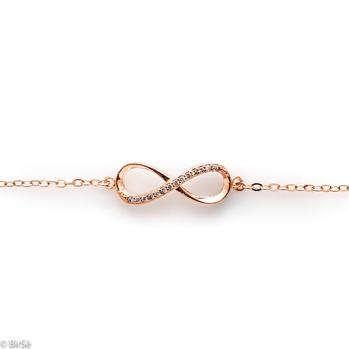 Rose Silver Infinity Bracelet 