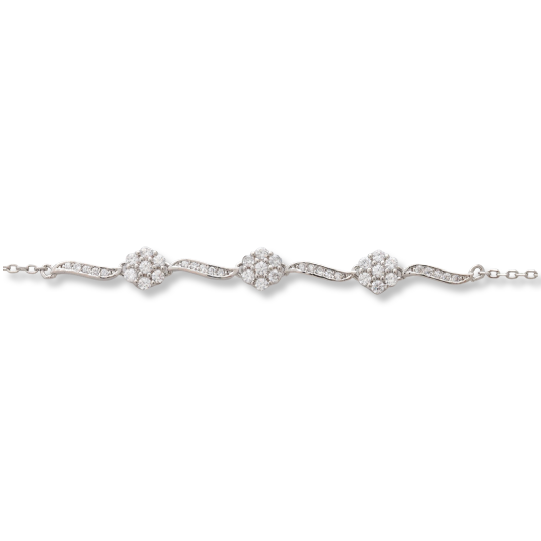 Silver Flower Bracelet