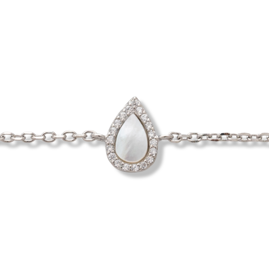 Silver Bracelet with Mother of Pearl