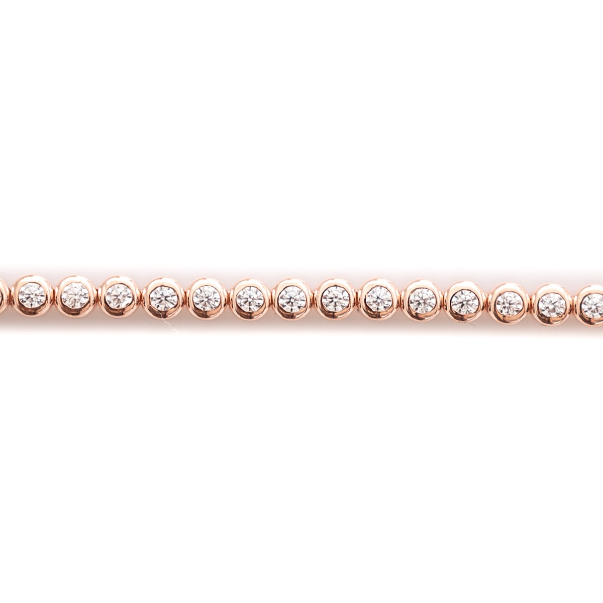 Rose Silver Tennis Bracelet