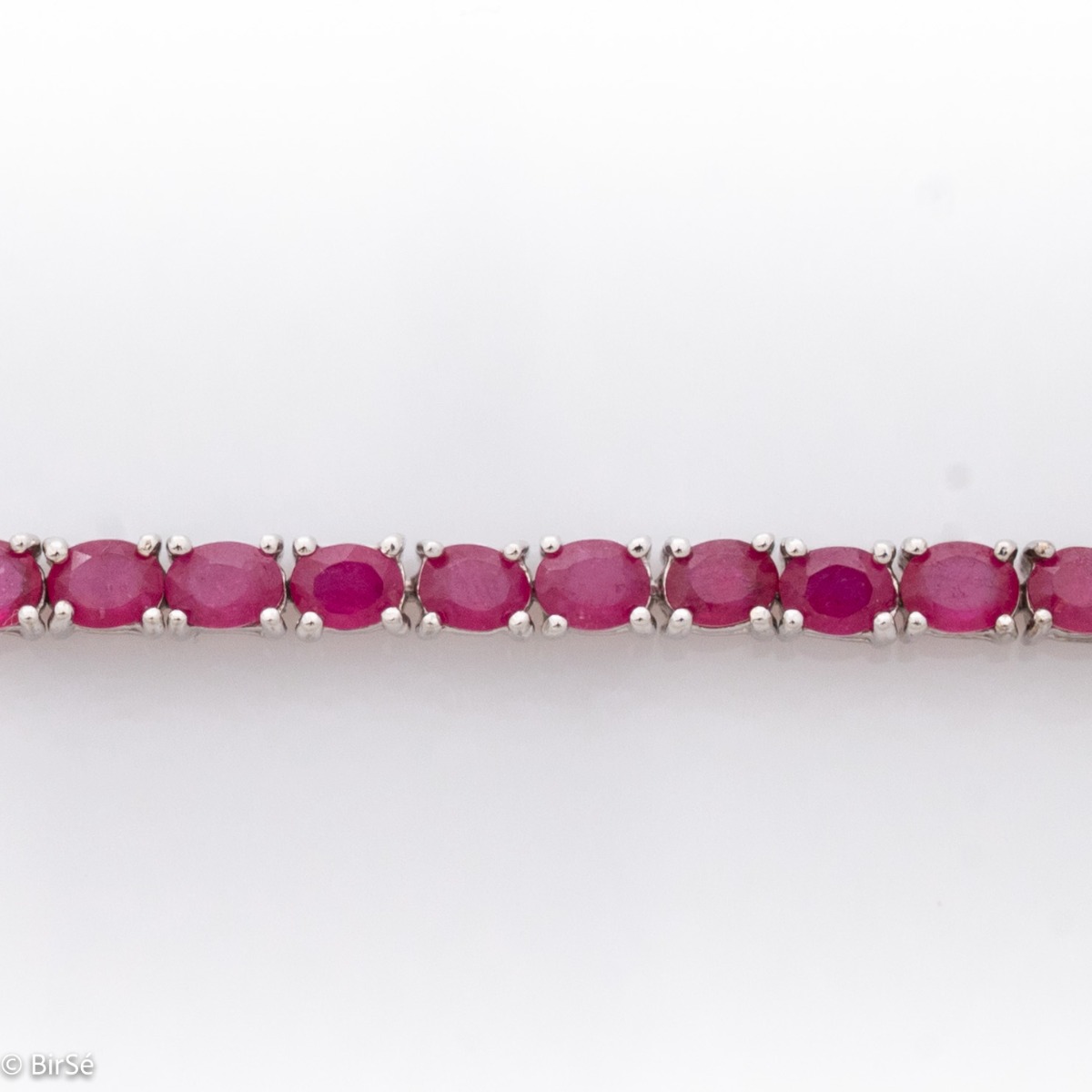 Silver Bracelet with Natural Ruby