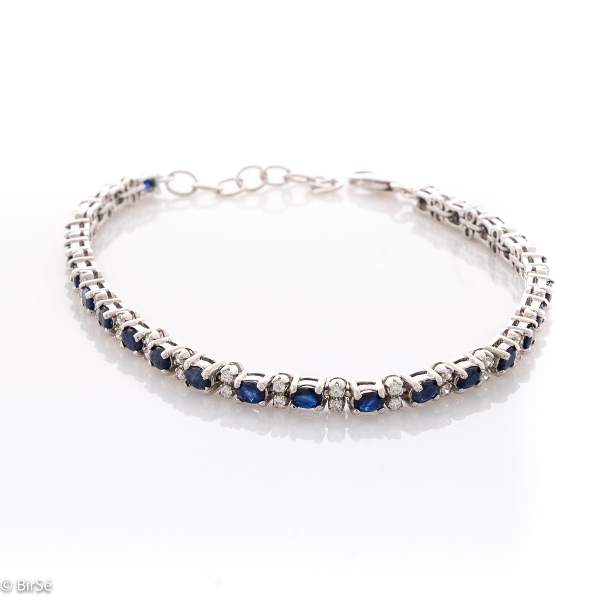 Silver Bracelet with Sapphire