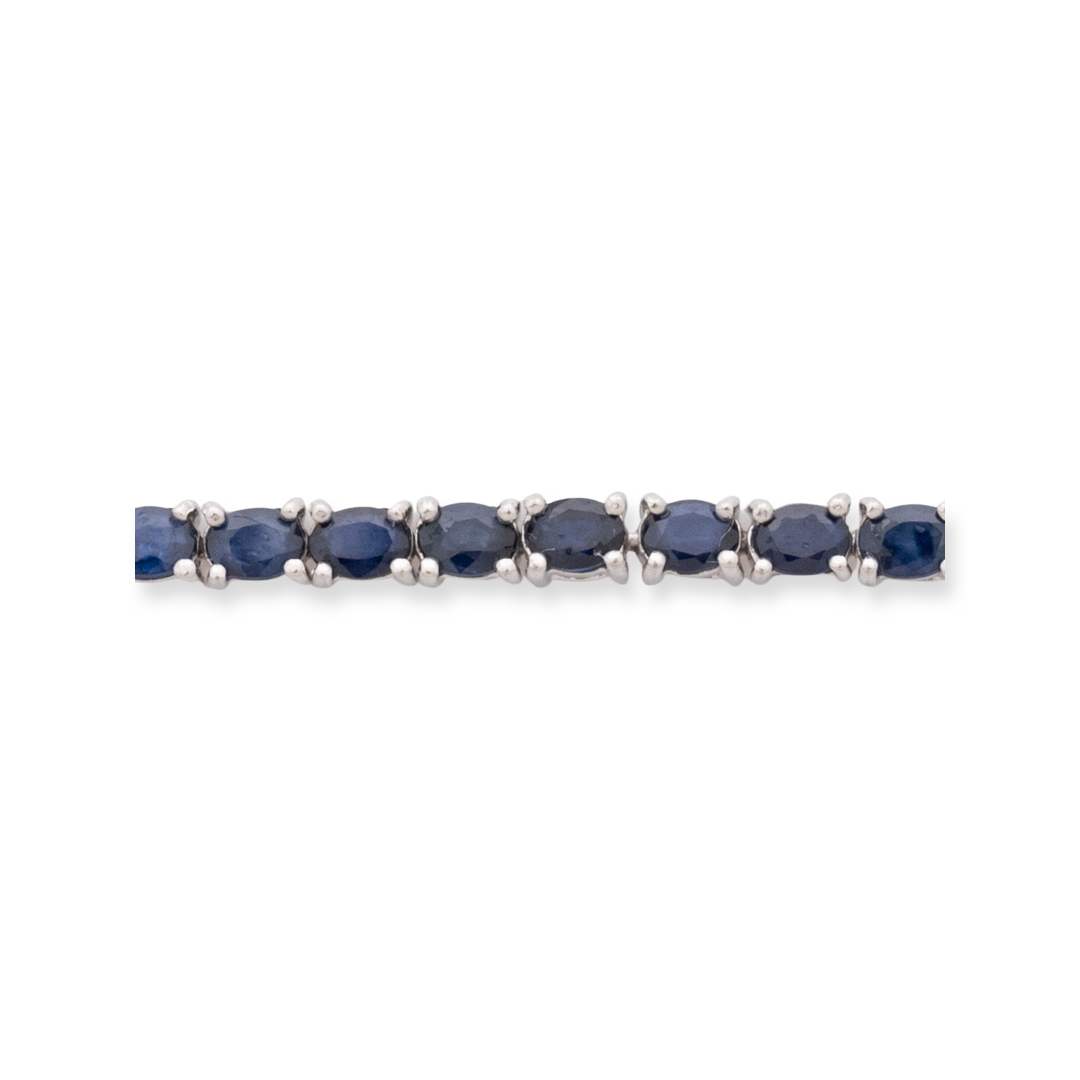 Silver Bracelet with Natural Sapphire