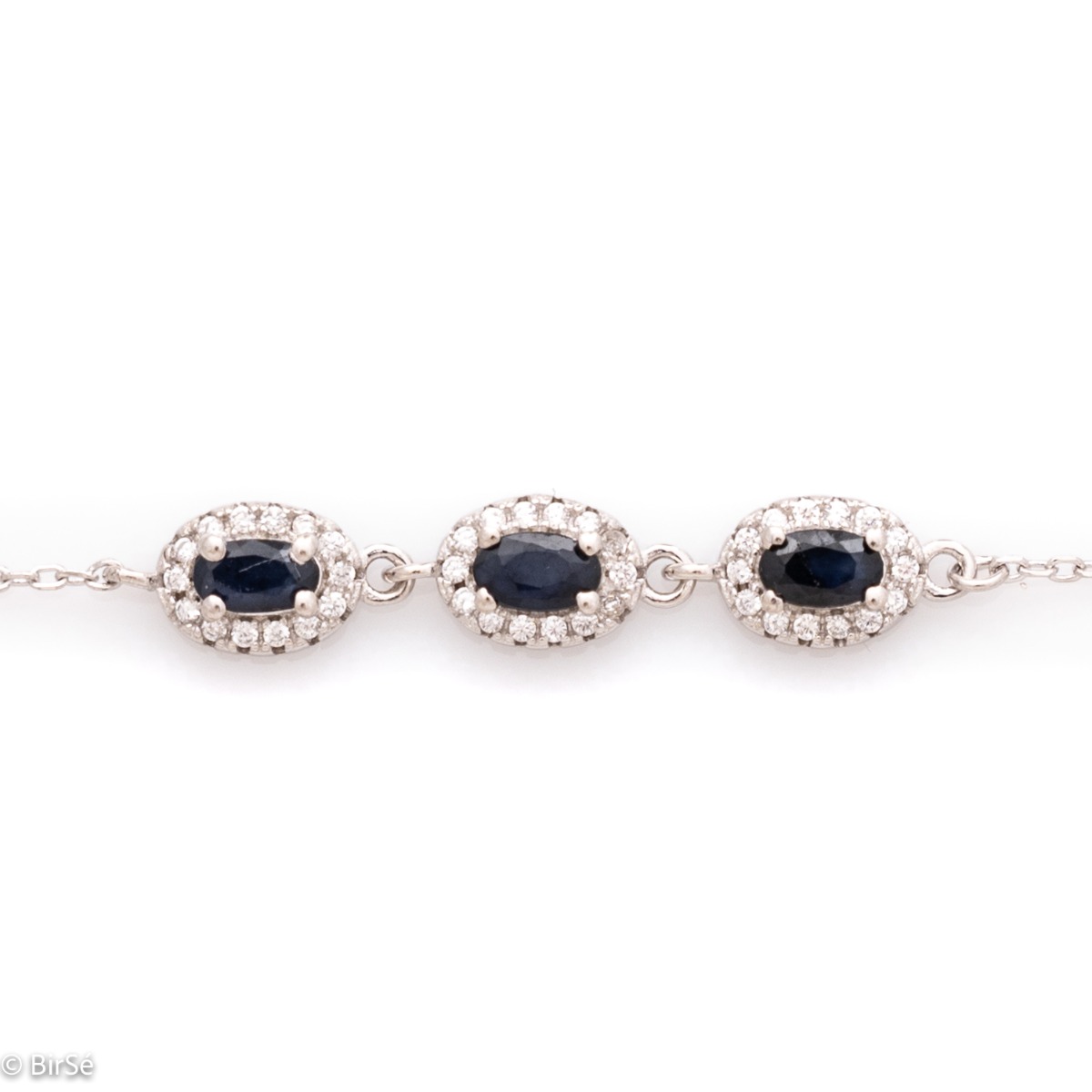 Silver Bracelet with Natural Sapphire