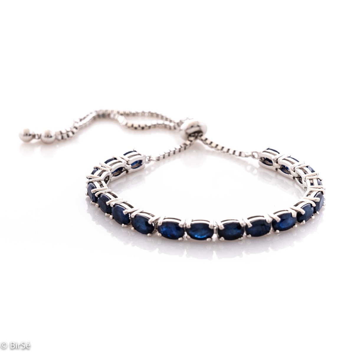 Silver Bracelet with Natural Sapphire 