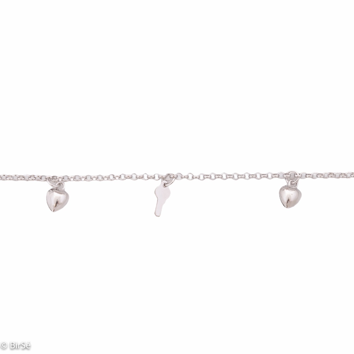 Silver Anklet Bracelet with Pendants