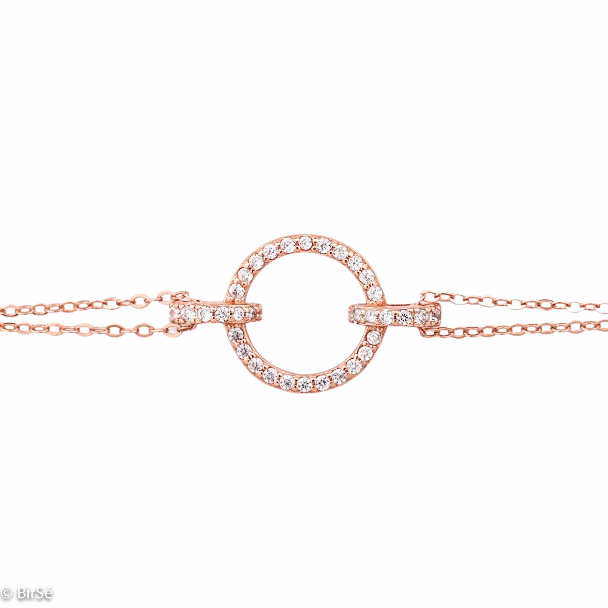 Rose Silver Bracelet with Zirconia