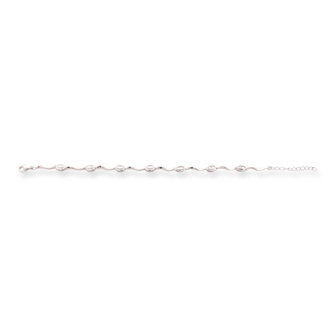 Silver Bracelet with Zirconia