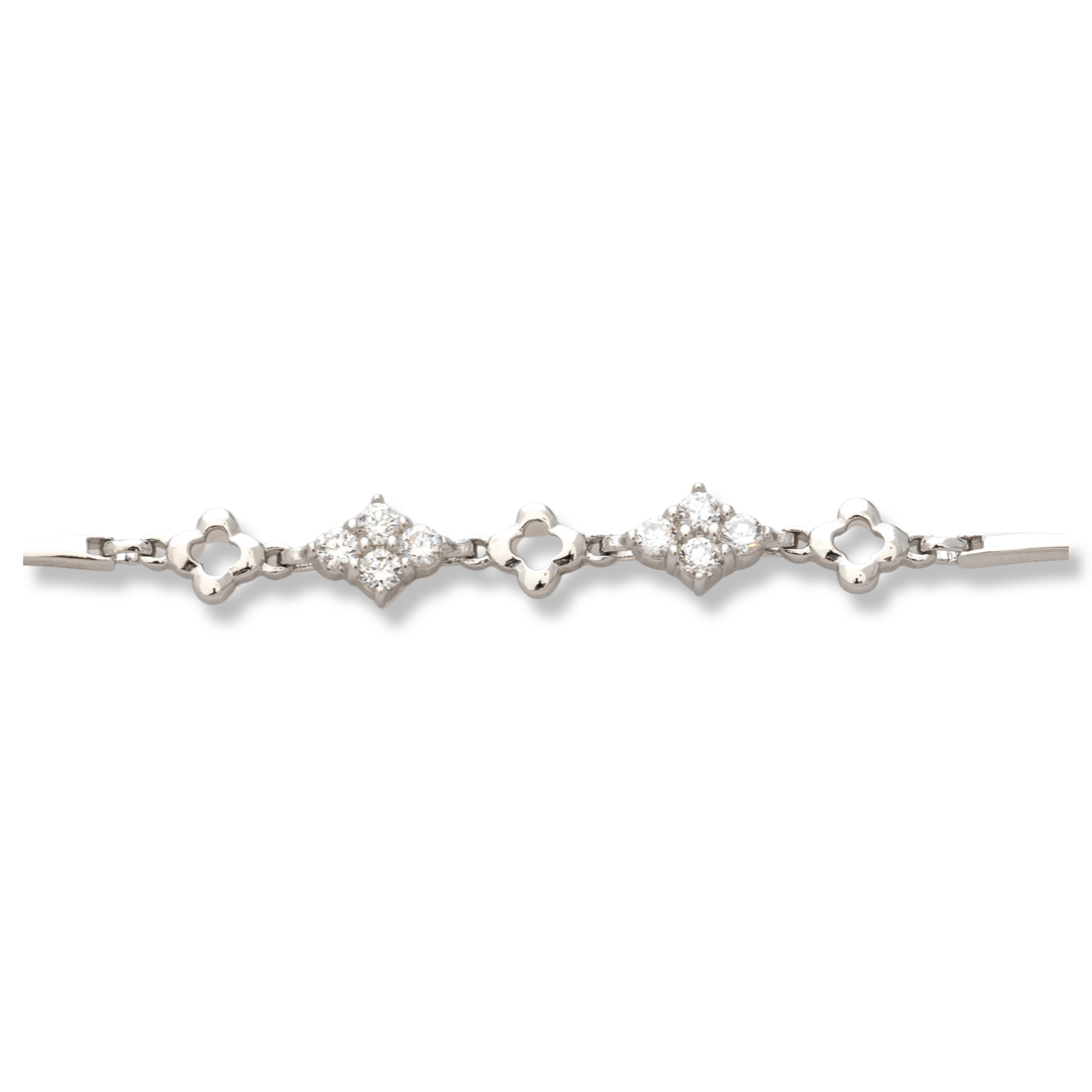 Silver Bracelet with Zirconia