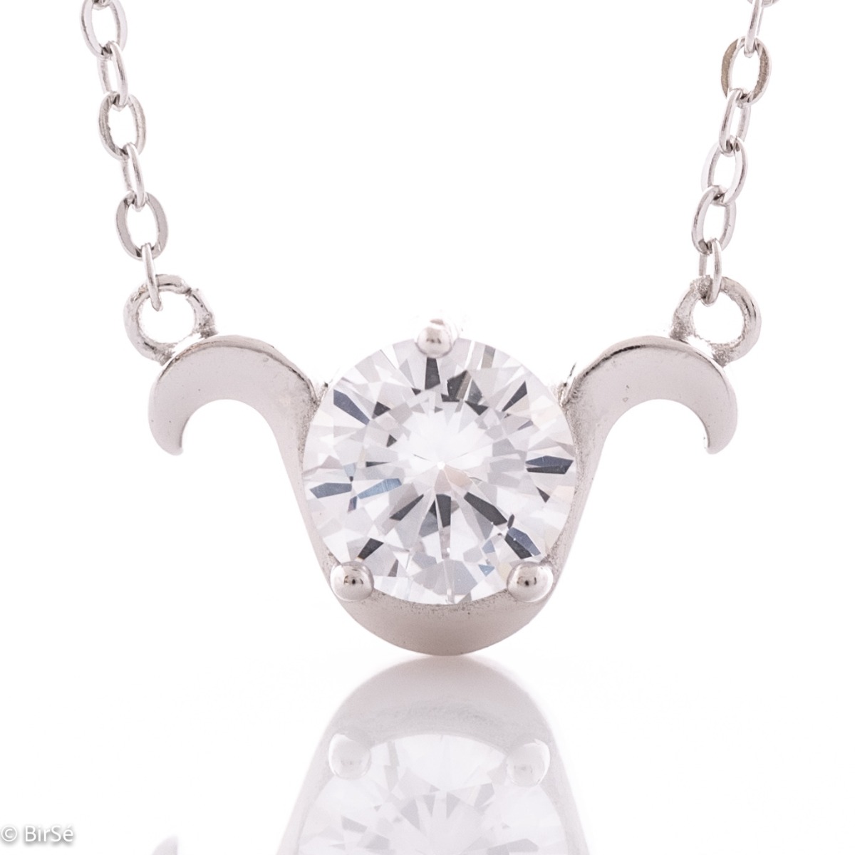 Silver Zodiac Necklace-Aries