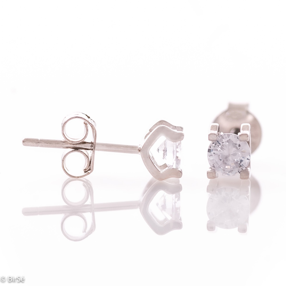 Silver earrings - Zirconi 