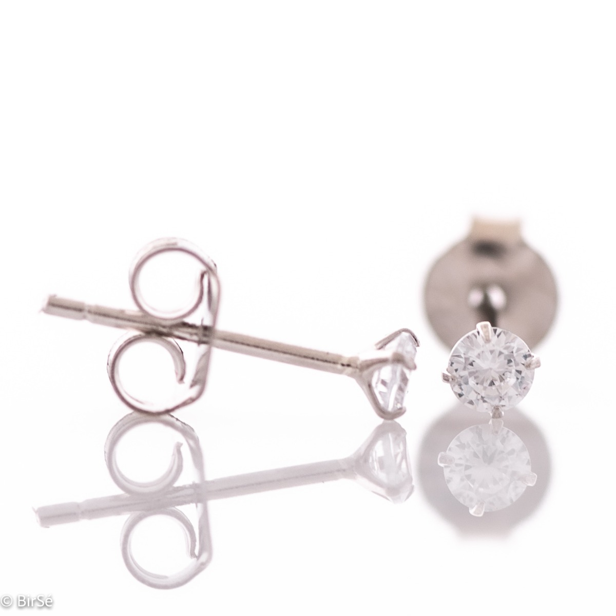 Silver earrings - Zircon 