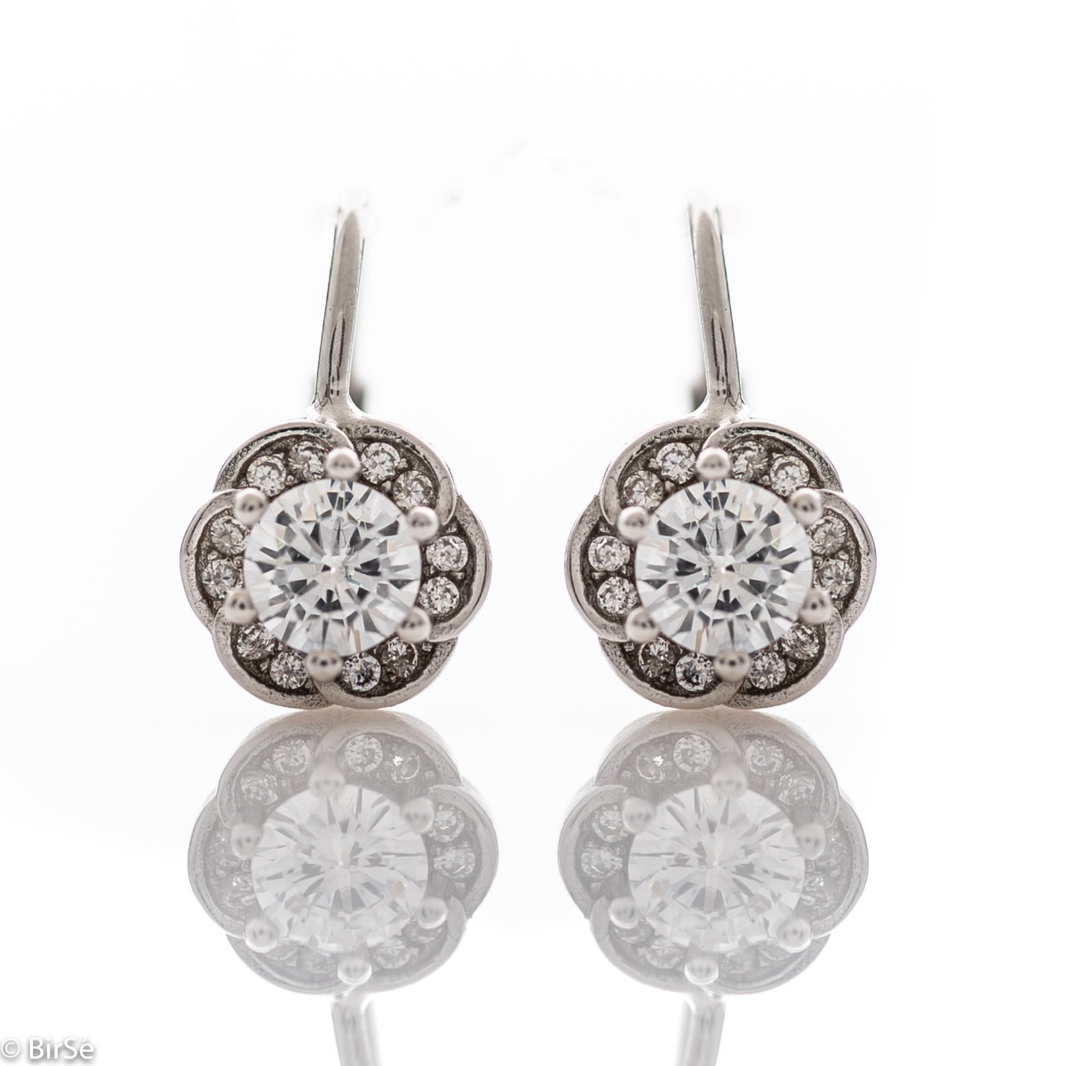 Silver earrings - Delicate Zircons