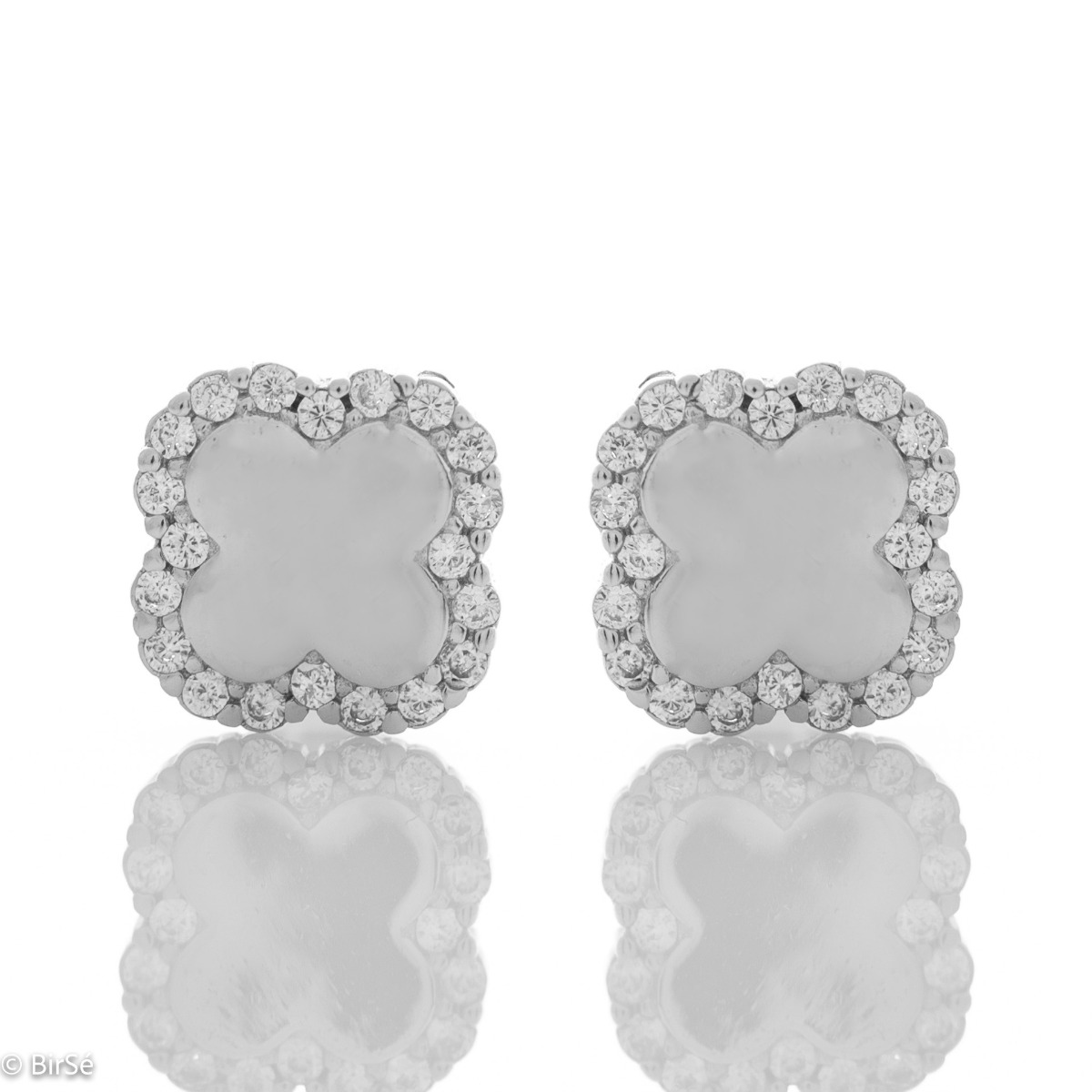 Silver earrings - Clover