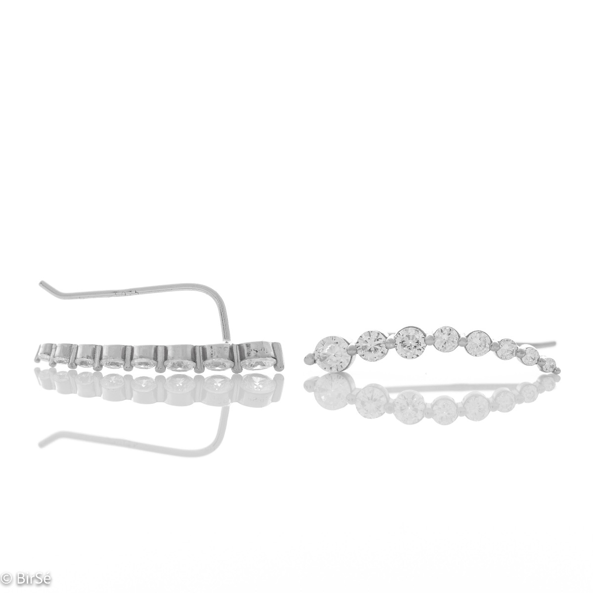 Silver earrings - Phoes with Zirconi