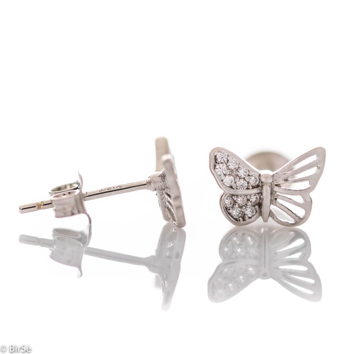 Silver earrings - Butterflies 