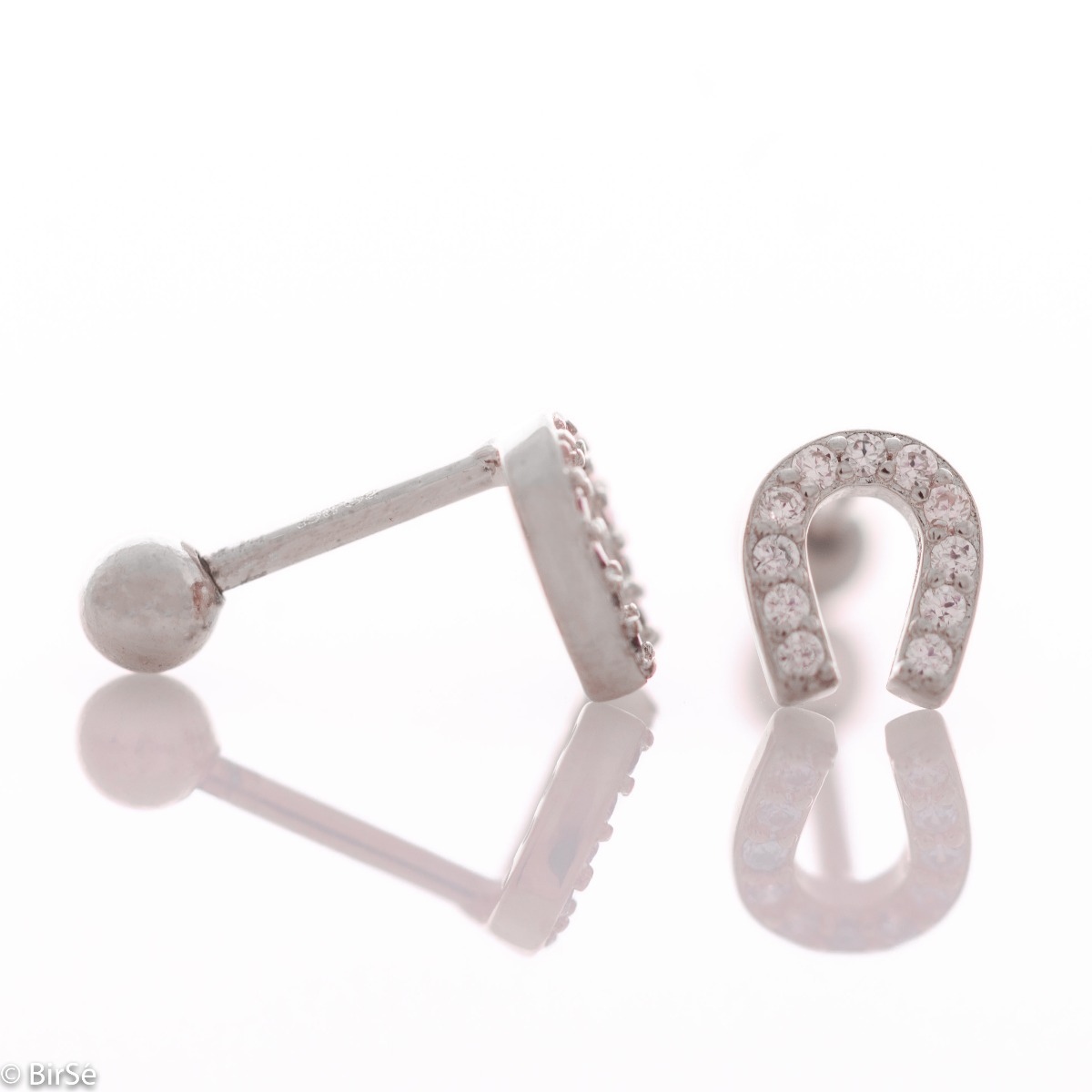 Silver earrings - Horseshoes 