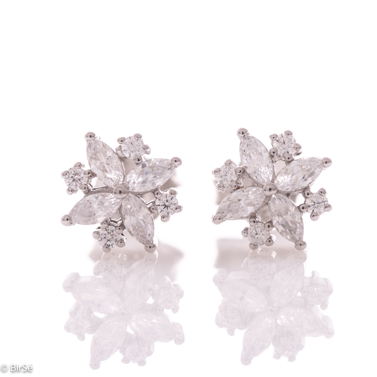 Silver earrings - Exquisite Flower