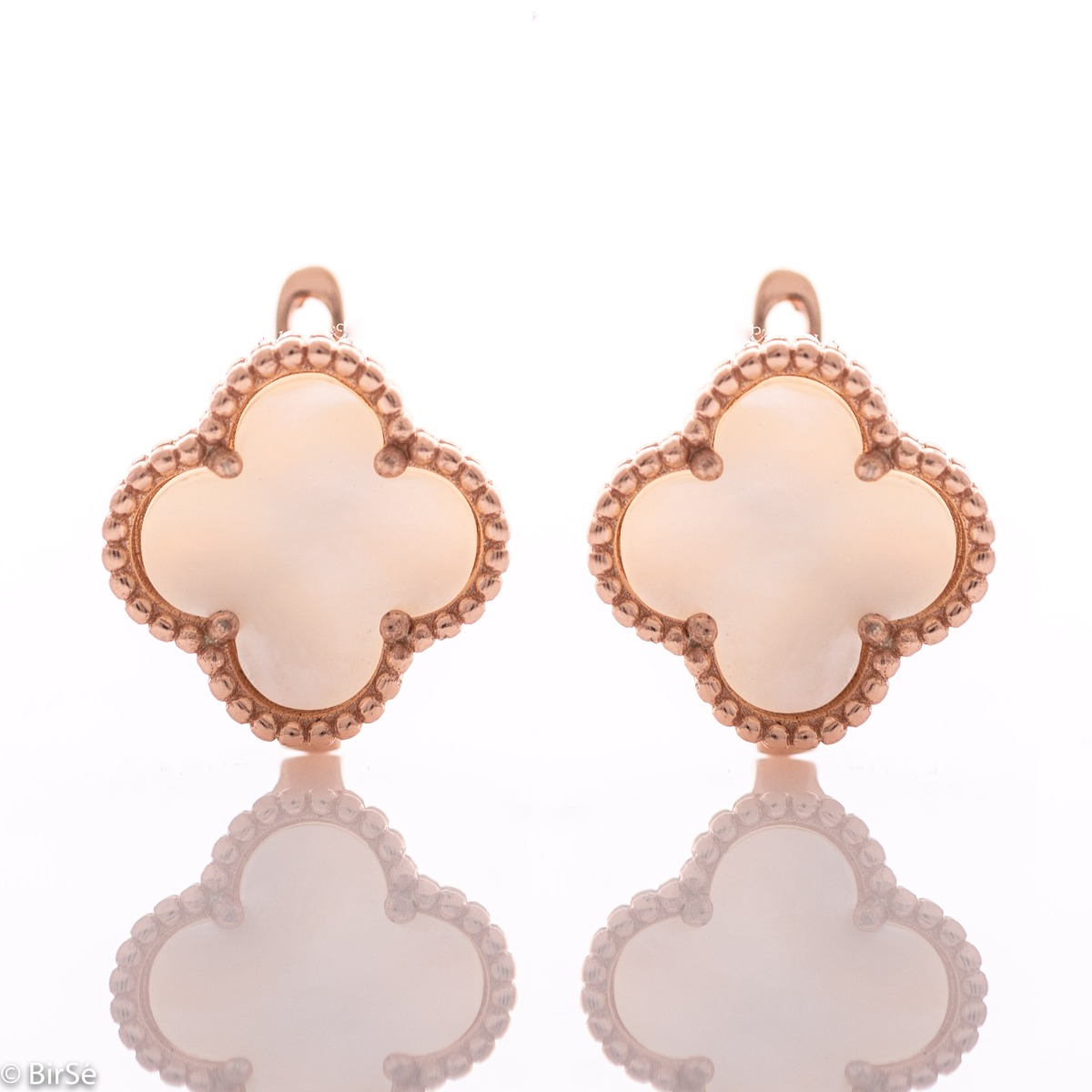 Silver earrings - Clovers 