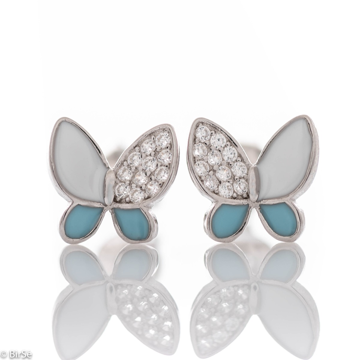 Silver earrings - Butterflies