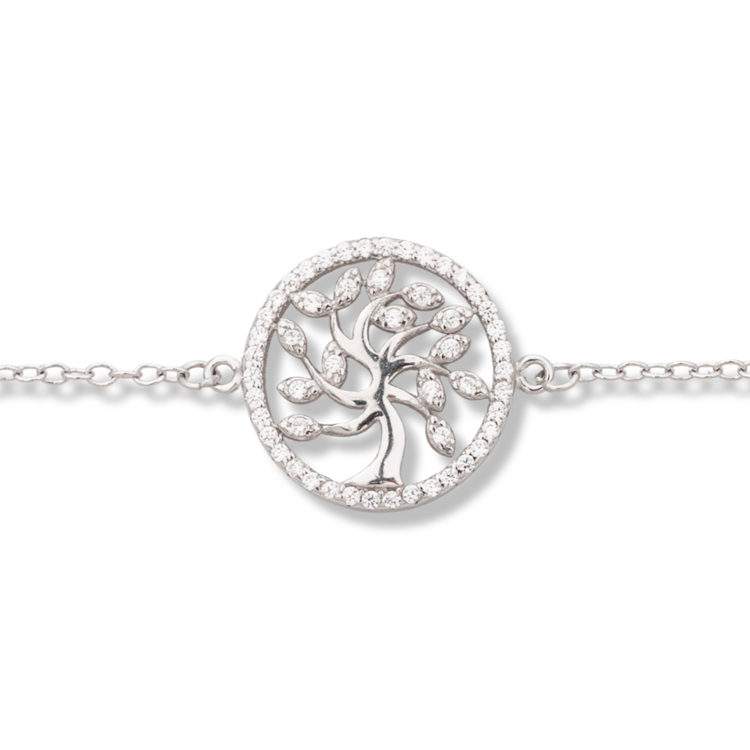 Silver Bracelet with Tree of Life