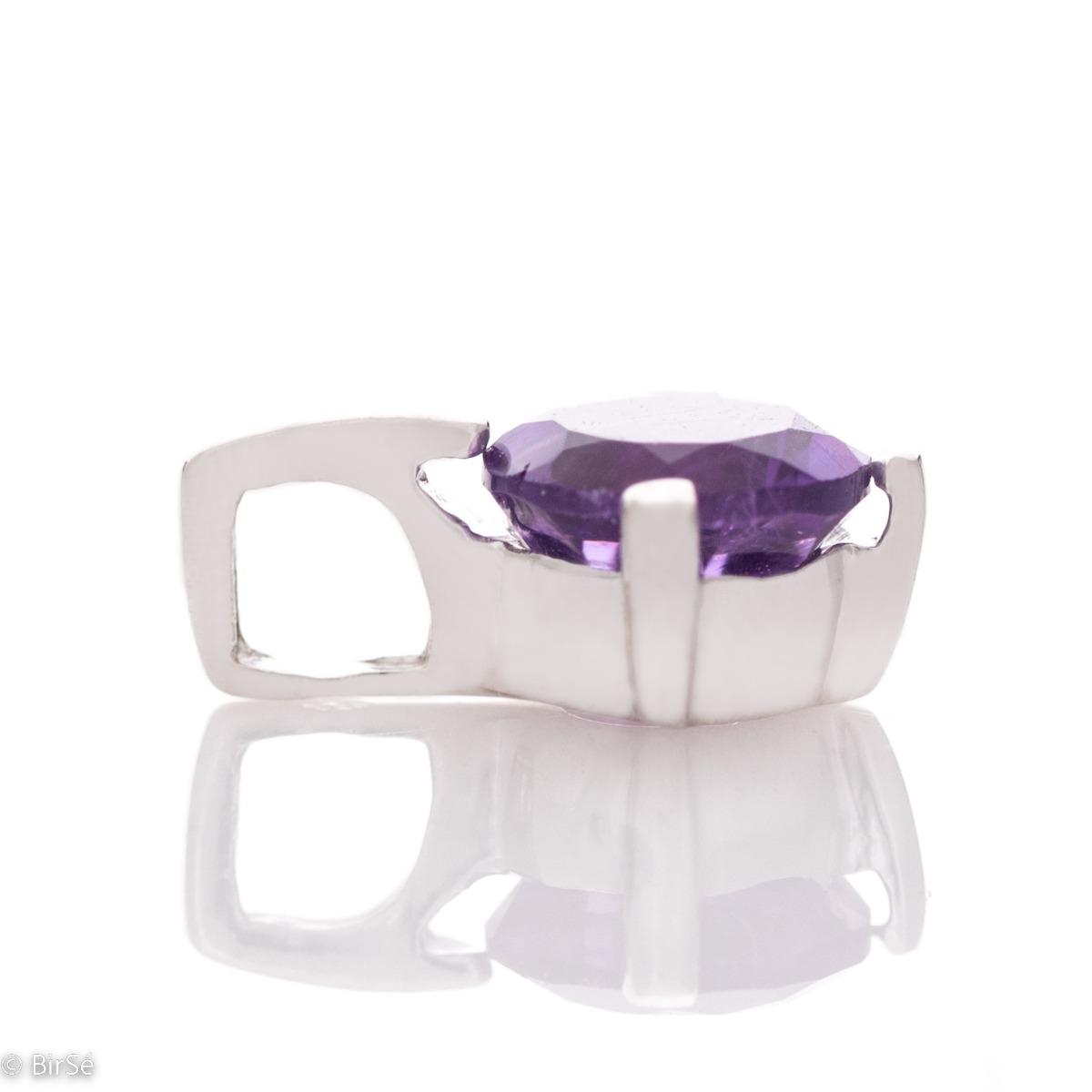 Silver pendant – Natural Amethyst 1,30 ct.