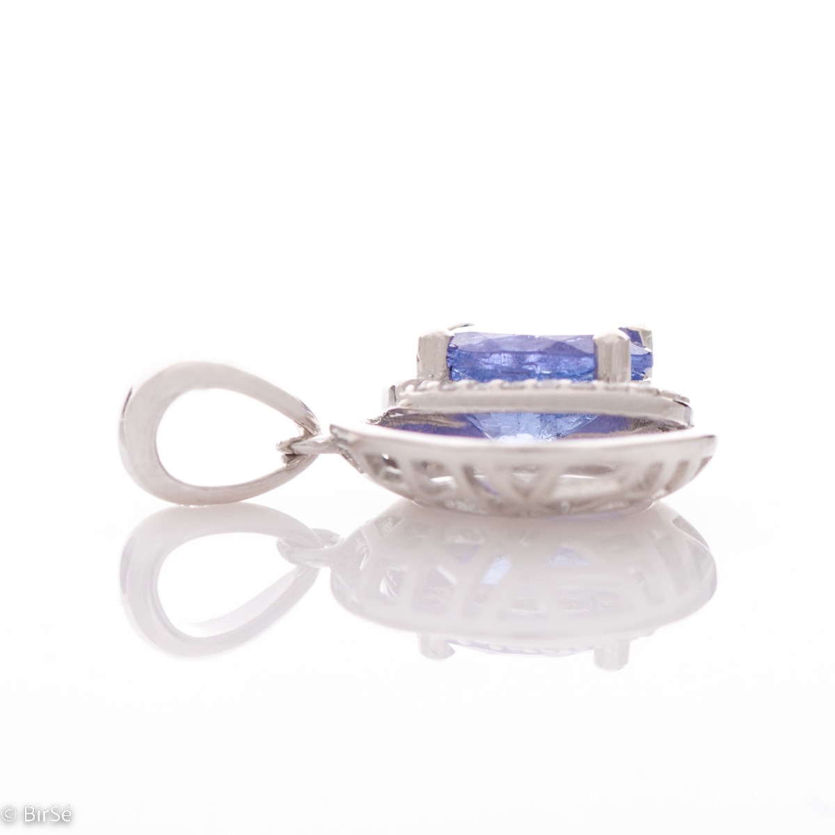 Silver pendant - Natural Tanzanite 1,35 ct.