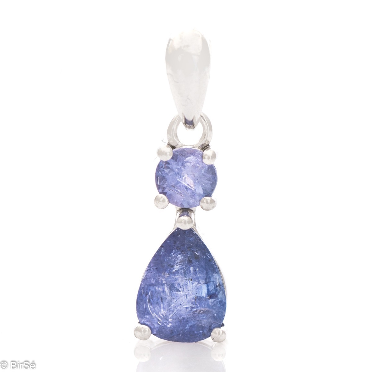 Silver pendant - Natural tanzanite 1,06 ct.