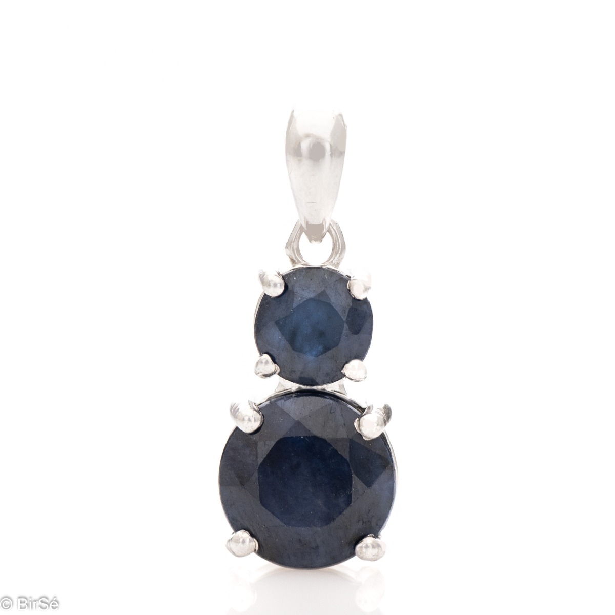 Silver pendant - Natural Sapphire 4,05 ct.